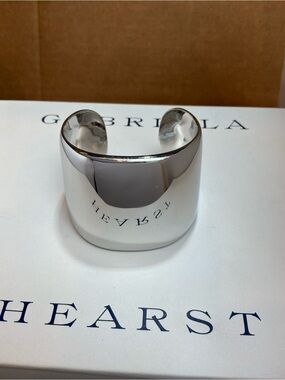 Gabriela Hearst Polished Silver Wide Cuff Bangle AG925 Solid Silver